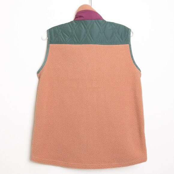 Kari Traa Rothe Quilted Vest Fleece Full Zip Warm Cozy Color Block - Picture 4 of 15